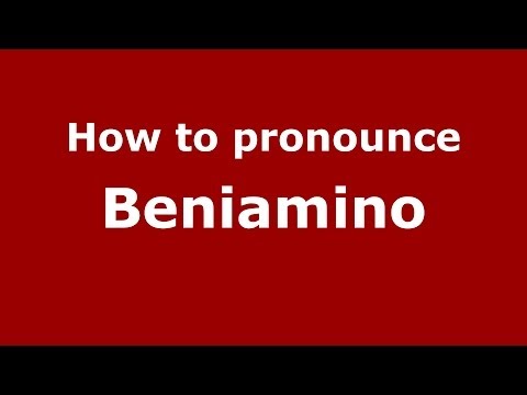 How to pronounce Beniamino (Italian/Italy) - PronounceNames.com