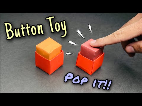 MINI origami BUTTON POP IT fidget toy - No Glue [origami pop it, origami fidget toy]