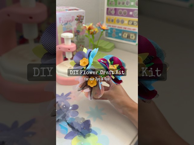 Vídeo relacionado con Klever Kits Kit de manualidades con botones y flores para niños, haz tu propio ramo de flores con botón y fieltro, kit de flores para manualidades, regalo para cumpleaños de niños y niñas