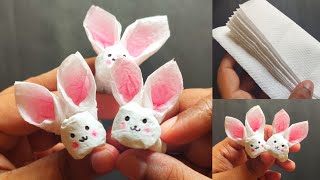 DIY Easter Bunny from tissue papers 😍 easy paper crafts ideas/ kid friendly