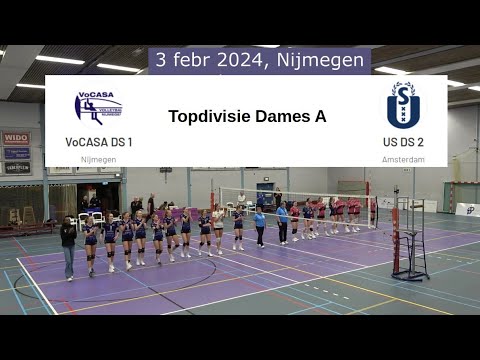 VoCASA D1 - US D2 (3 feb 2024, Full Match) Topdivisie Dames Volleybal