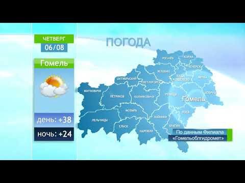 Погода в Гомеле и Гомельской области 6 августа видео