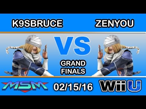 MSM 37 - K9sBruce (Sheik) Vs. 2Scoops | Zenyou (Sheik) Grand Finals - Smash Wii U