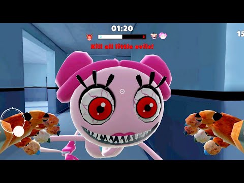 Mommy Long Legs and Huggy Wuggy Backrooms Horror Escape Mobile Game - Android Gameplay Walkthrough#3