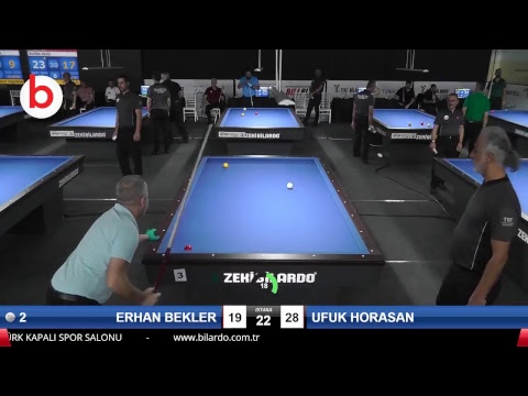 ERHAN BEKLER & UFUK HORASAN Bilardo Maçı - 2018 ERKEKLER 3.ETAP-2.TUR