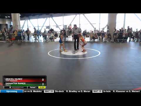 9U Girls 65-70 Samantha Ramos Popeye Vs Araceli Nunez Team Takedown