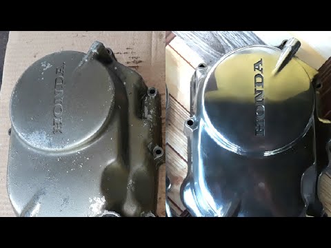How to Polish Engine Cover - CD90 Benly Engine cover restoration Art of Restoring