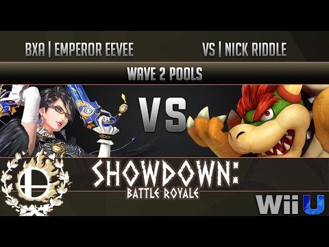 Showdown Battle Royale WAVE 2 POOLS - BxA | Emperor Eevee (Bayo) vs VS | Nick Riddle (Bowser, ZSS)