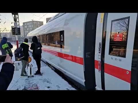 ICE3 Neo, Br 408, Abfahrt Ulm HBF als ICE 917 17.12.22