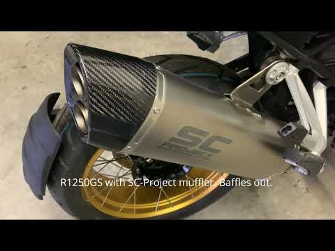 R1250GS SC-Project muffler sound baffles in vs baffles out