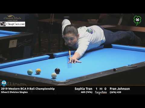 Sophia Tran vs Fran Johnson - Silver2 Singles - 2019 Western BCA 9-Ball Championship
