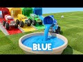 Color Trucks Falling into Paint! 🚚🌈 Fun for KidsRed, Blue, Green Trucks Splash Colors!