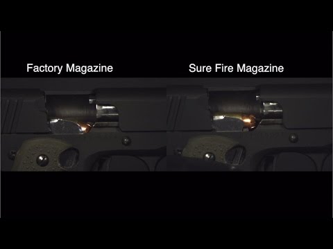 Gun Pro Sure Fire 1911 Magazine In Slow-Motion - Aimed Research