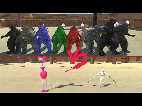 - NEW UNIT |  SCP-096 AND MOMMY LONG LEGS VS  GODZILLA AT THE ARENA - Animal Revolt Battle Simulator