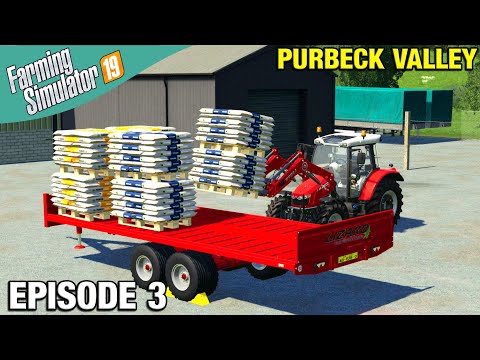 MASSEY LOADING PALLETS Farming Simulator 19 Timelapse - Purbeck Valley Farm FS19 Ep 3