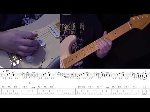 2 Minutes to Midnight Dave Murray Guitar Lesson with on-screen performance and tab