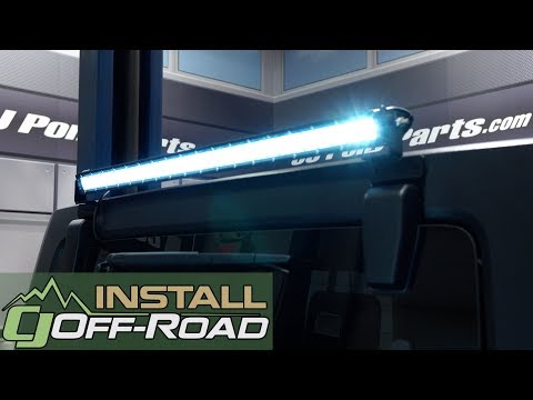 Jeep Wrangler JK ZROADZ Rear Window LED Light Mounting Kit W/30" LED Bar Hardtop 07-18 Installation