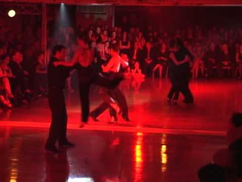  Gustavo Naveira,    Giselle Anne,    Fabian Salas,    Carolina del Rivero,    Mariano Frumboli,    and  Lucia Mazer  are  dancing  to  a  tango  at  Congreso Internacional de Tango Argentino  in  2001