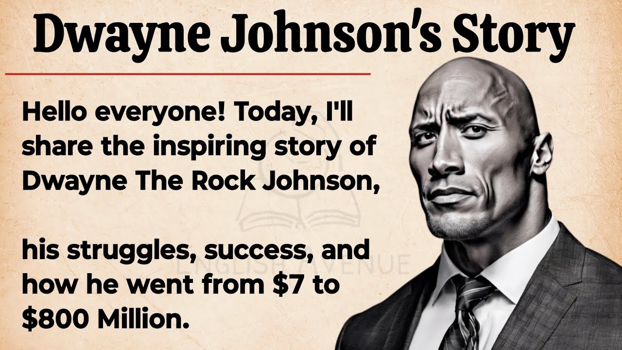Dwayne Johnson's Story || Learn English Through Story Level 1 🔥|| Graded Reader | Listening Practice