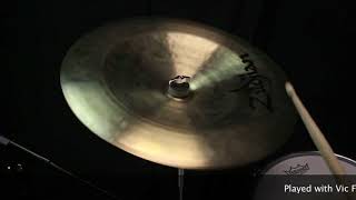 Video thumbnail for USED Zildjian 17" K Custom Dark China by The Drum Shop - Portland, Maine