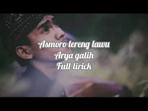 Asmoro Lereng Lawu ~ Arya Galih || full lirik