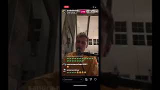 Justin Bieber saying common denominator is his first song live on Instagram