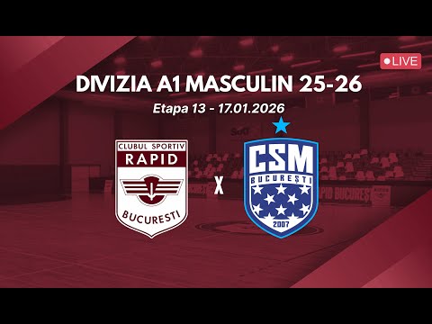 🇱🇻 LIVE | CS Rapid București 🆚 CSM București | Divizia A1 masculin 25-26