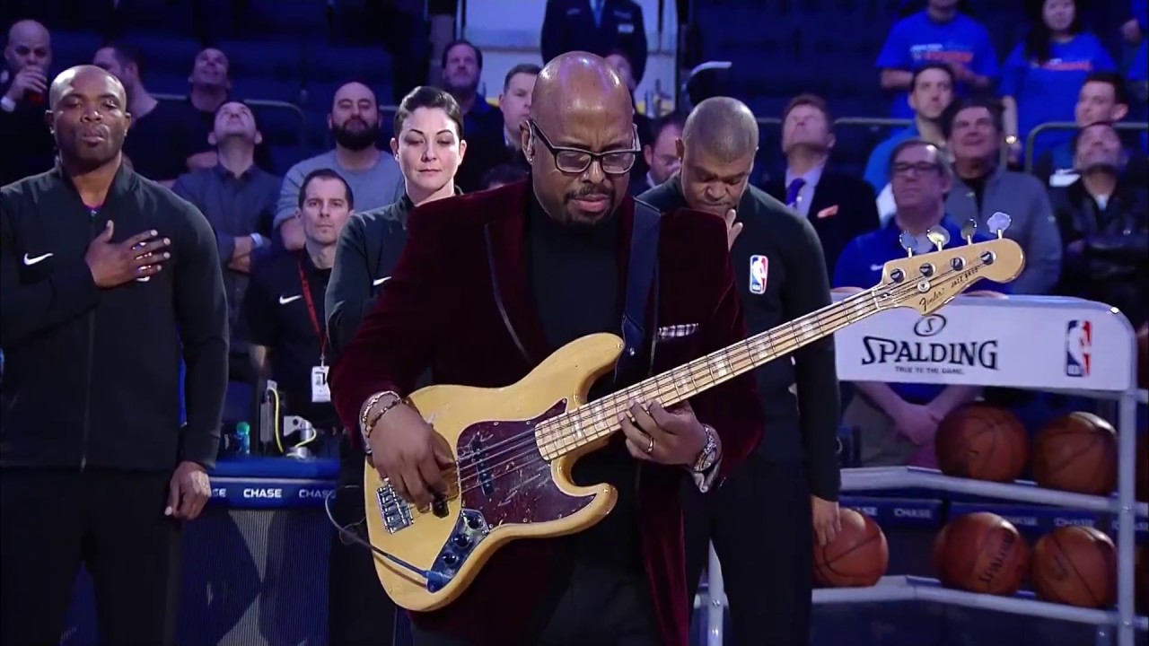 Christian McBride National Anthem - Knicks vs. Timberwolves - 3/23/18 - Madison Square Garden - YouTube