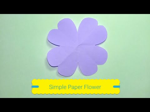 How to Make 4 Petal Paper Flower ।  Easy Paper Flower Making। Woman Garden
