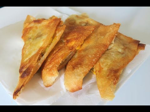 Recette 92: Brick à la Tunisienne  (Pommes de Terre, Fromage, Thon,  Olive...) / Tunisian brick