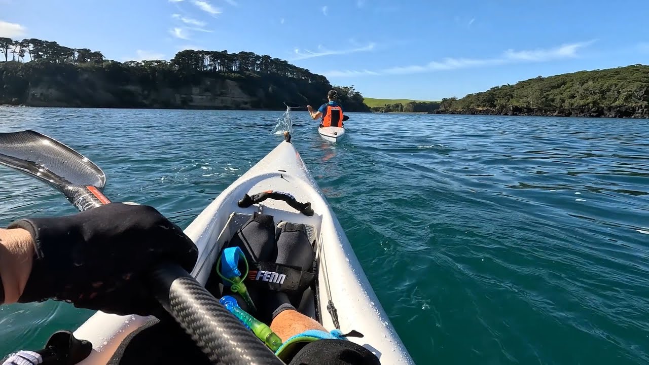 Rangitoto circumnavigation - 27.5km - Fenn Bluefin S /Fennix Bonito surfskis