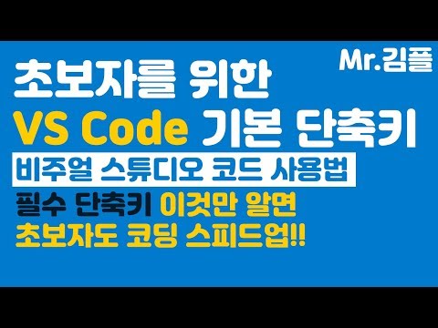 ★기본설정)[비주얼 스튜디오 코드(Visual Studio Code)] 에디터  설치후 한글로 전환후 기능 스터디 단축기 영상 정보 사용 메뉴얼