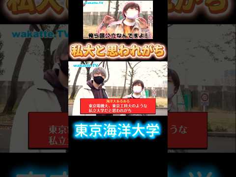 【私大と思われがち】東京海洋大学キャンパス調査【wakatte.TV切り抜き】#wakattetv #東京海洋大学 #国公立大学 #さかな