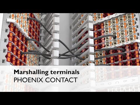 Marshalling terminals with push-in connection