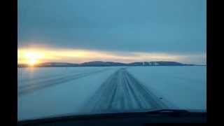 preview picture of video 'Europe's 2nd longest ice road on a lake in Finland'