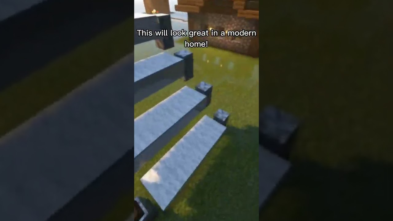 Minecraft: How to Build Modern Stairs! #shorts
