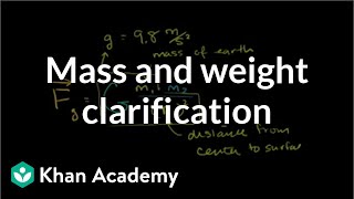 Mass and Weight Clarification