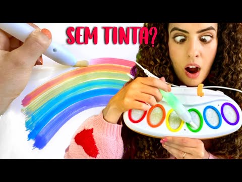 TESTEI um KIT que PINTA SEM TINTA da CRAYOLA! ¿MÁGICA? Paula Stephania