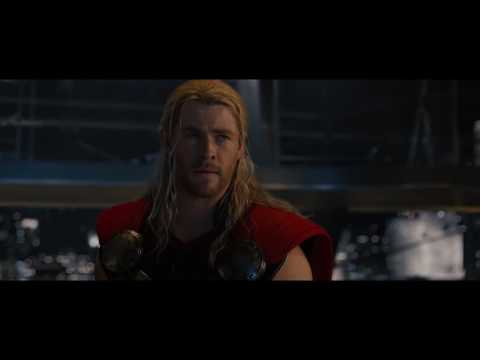 Avengers:  Age of Ultron  - Vision lifts Thor's Hammer Scene HD