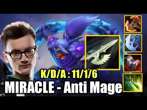 Miracle - Anti Mage Safelane | NEW META..!! Heaven’s Halberd [7.27a]