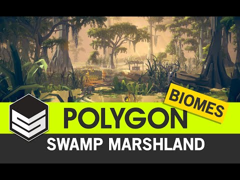POLYGON Swamp Marshland - Nature Biome - Low Poly 3D Art by #syntystudios