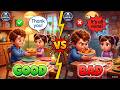 SLOW ENGLISH GOOD Vs BAD Table Manners Leo S Family English Story A1 A2 Level
