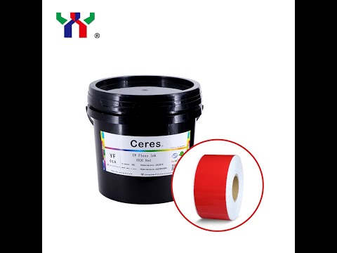 Ceres UV-cured Flexo Ink | 032 Red colr for narrow web printing flexo ink