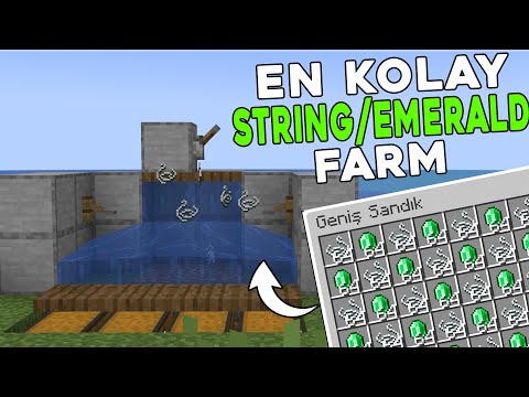 YAPIMI KOLAY İP/ZÜMRÜT FARMI !! Minecraft: İp & Zümrüt Farmı Nasıl Yapılır l Minecraft Sistemler