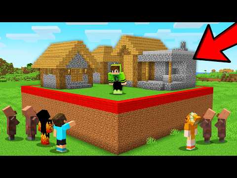 My Friends SPLIT The Village Into a SQUARE in Minecraft