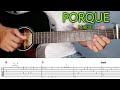 PORQUE (Maldita) Detailed Guitar Plucking Tutorial with Free Tabs and Tabs on Screen