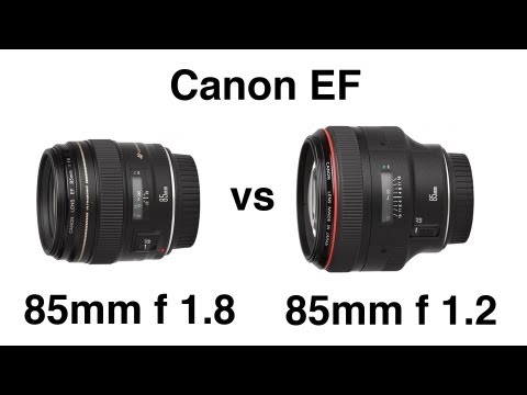 Canon 85mm EF f 1.8 and EF f 1.2 II L portrait lens comparison