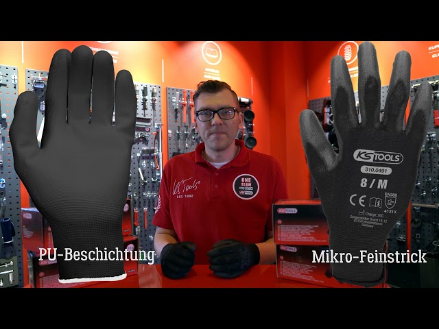Video Teaser für KS TOOLS 310.0490 (91/70/75/80) Mikro-Feinstrickhandschuhe