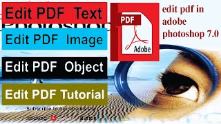 How to Edit a PDF in Photoshop 7.0 Photoshop Tricks & Skills