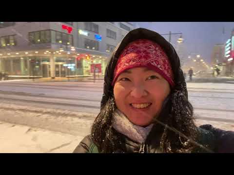 Autumn walk (in the snow) in Luleå | Sweden walk | Vlog